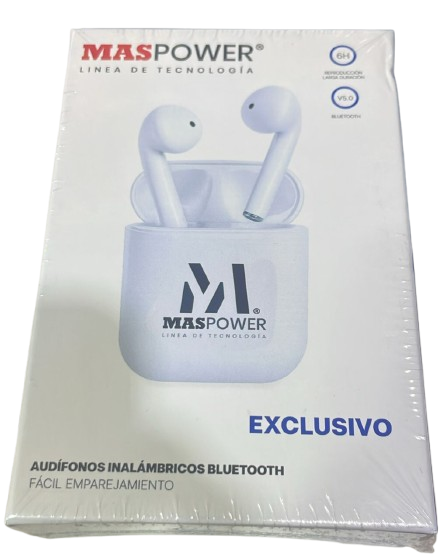AUDIFONOS INALAMBRICOS BLUETOOTH MARCA MAS POWER