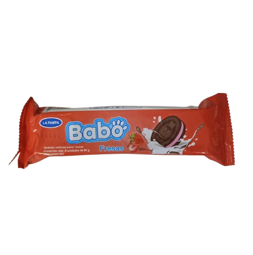 GALLETAS BABO RELLENAS CON SABOR A FRESAS