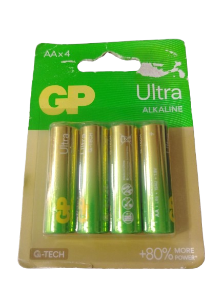 BATERIAS GP ULTRA ALKALINE 1.5V X4