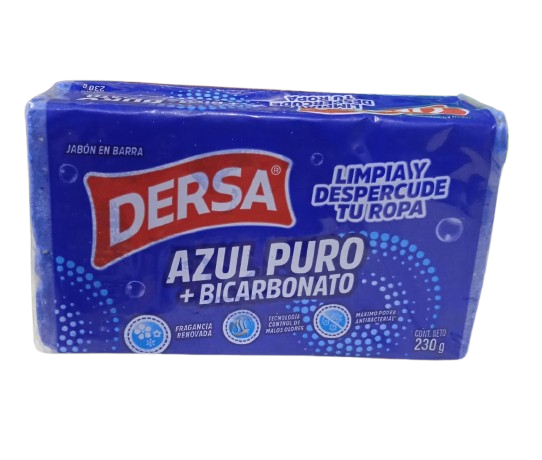JABON EN BARRA AZUL MARCA DERSA 230G