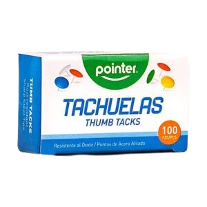TACHUELAS POINTER TIPO THUMB TACKS 100 UNIDADES
