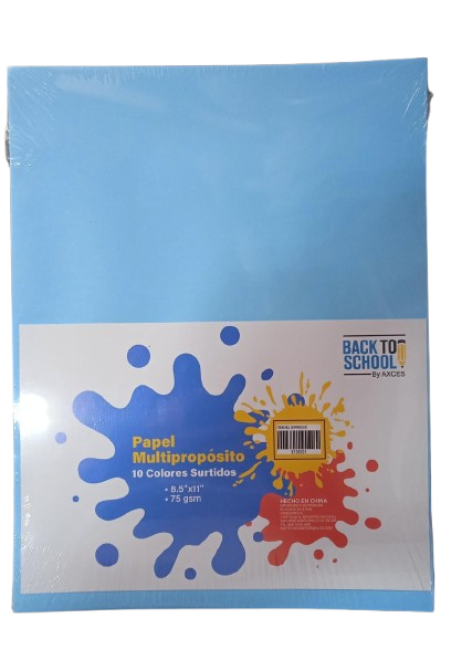 RESMA PAPEL BOND 8.5" X 11  75GSM COLORES SURTIDOS