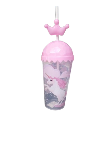 VASO PLASTICO PARA NIÑA TIPO DOMO