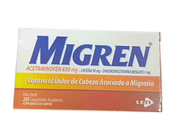 MIGREN 650 MG POR UNIDAD