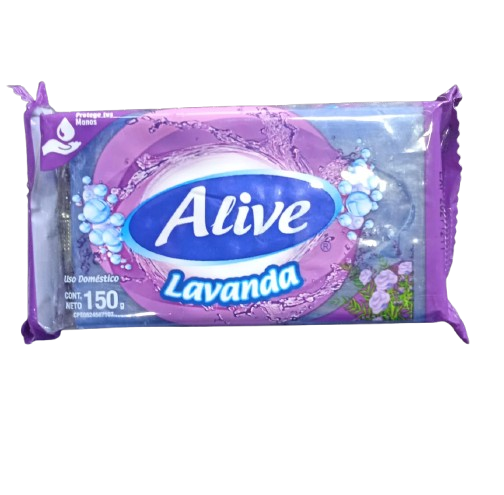 JABÓN PANELA MARCA ALIVE TPO LAVANDA 150G