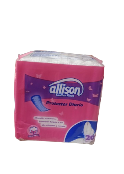 TOALLAS DIARIAS MARCA ALLISON X20