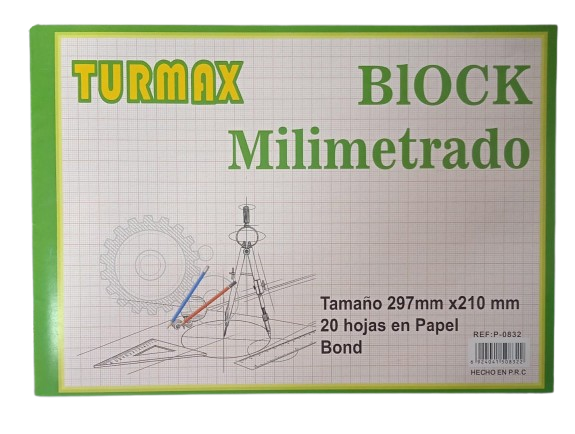 BLOCK MILIMETRADO 297MM X 210MM X20