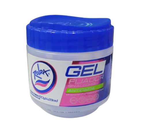GEL FIJADOR SIN ALCOHOL MARCA ROLDA COLOR BLANCO ANTICAIDA