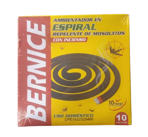 REPELENTE DE MOSQUITOS MARCA BERNICE DE 10 UNIDADES