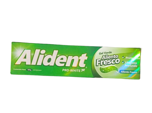 CREMA DENTAL MARCA ALIDENT GEL VERDE 50GR