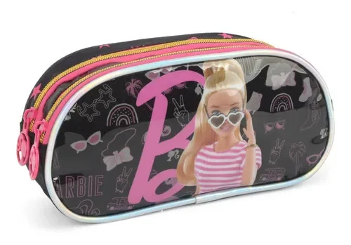 CARTUCHERA DE BARBIE DE DOS ABERTURAS