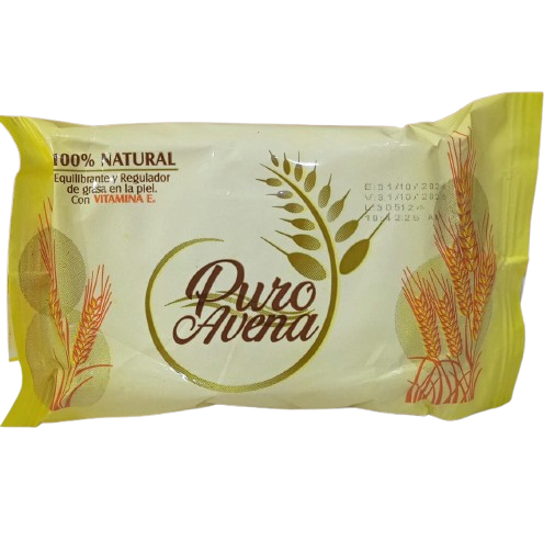 JABON EN BARRA DERMOLIMPIADORA CON AVENA MARCA PURO AVENA