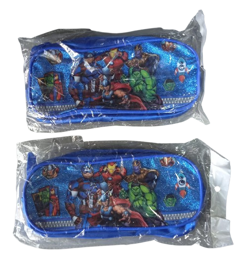 CARTUCHERA ESCOLAR PARA NIÑO CON FIGURAS ANIMADAS