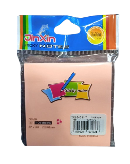 STICKY NOTES 76X76MM 100 SHETS MARCA JINXIN