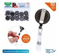 PORTACARNET TIPO YOYO COLOR NEGRO 65 CM