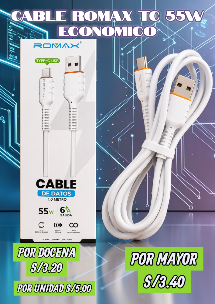 CABLE ROMAX TC 55W ECONOMICO TCD0963