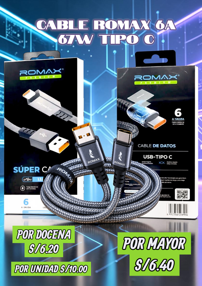 CABLE ROMAX 6A 67W TC  TCD0661