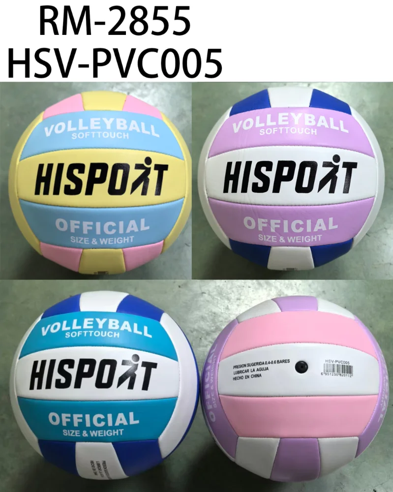 pelota voley pastel hisport 4016
