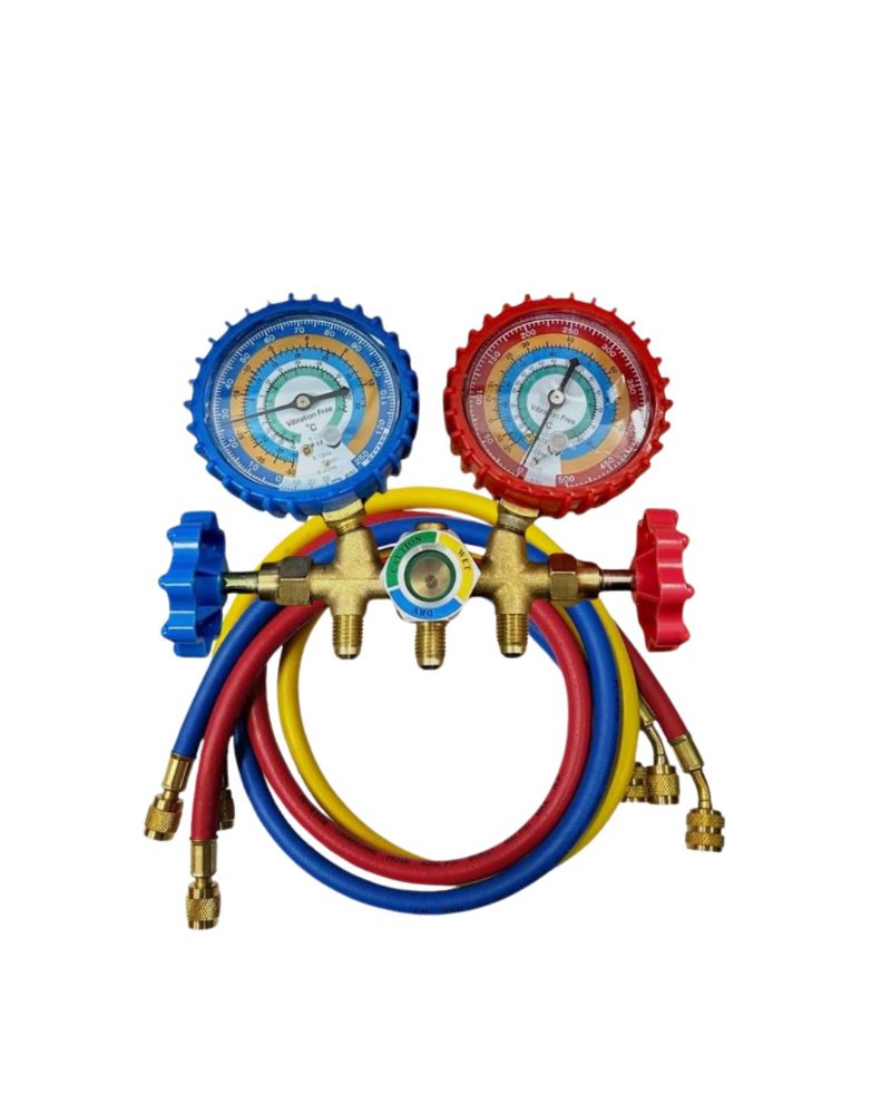 Manifold bronce r12-22-134-404 con mangueras mastertool