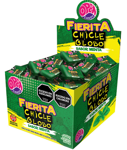 CHICLE FIERITA OPEN CANDY MENTA 100u 3g