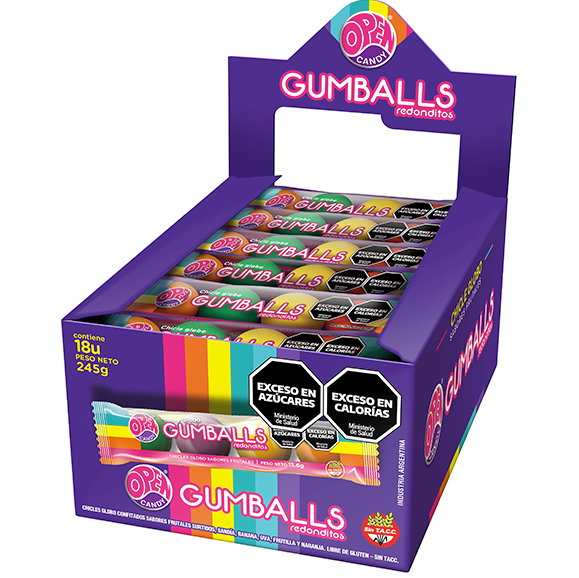 GUMBALLS FLOW 4u. (18 TIRAS) 245g