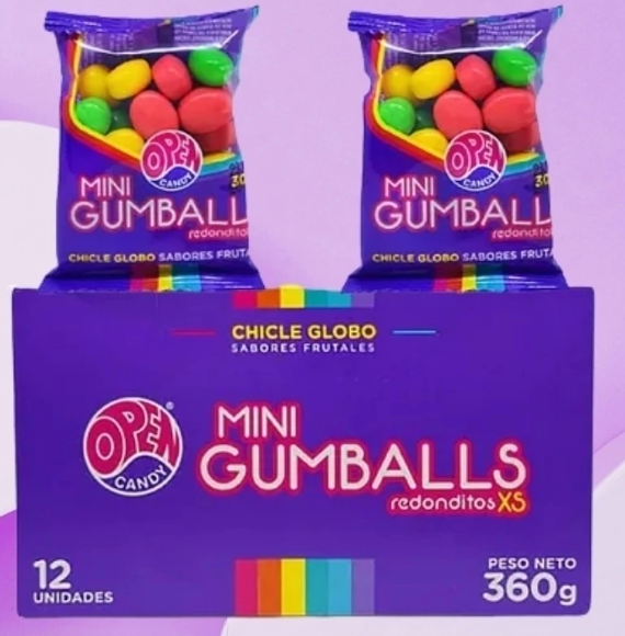 MNI GUMBALLS REDONDITOS XS 12U 30GR