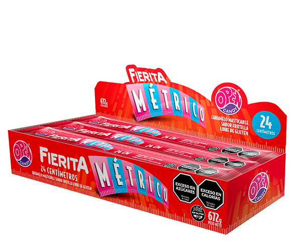 MASTICABLE OPEN CANDY METRICO 24CM FRUTILLA