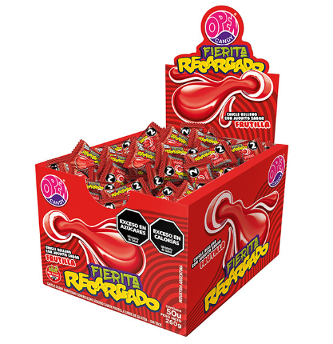 CHICLE FIERITA RECARGADO FRUTILLA 50u