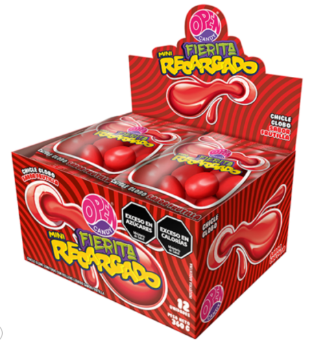 CLICLE FIERITA MINI RECARGADO FRUTILLA 12 UNID30GR