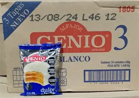 ALFAJOR GENIO BLANCO 24 UNID