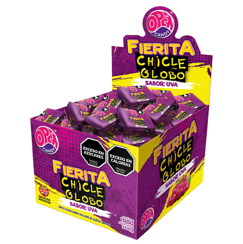 CHICLE FIERITA OPEN CANDY UVA 100u 3g