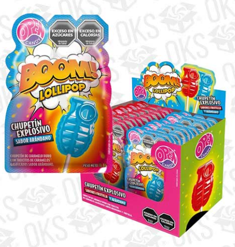 BOOM LOLLIPOP OPEN CANDY POPPING FLLA Y ARAND 24U