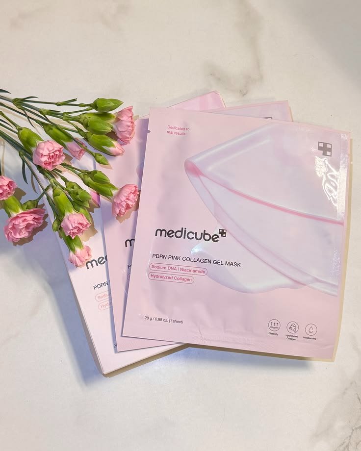 Medicube - Mascarilla Facial PDRN Pink Collagen Gel Mask Set