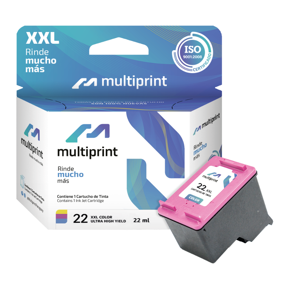 CARTUCHO MULTIPRINT (22XXL) COLOR [22ML]