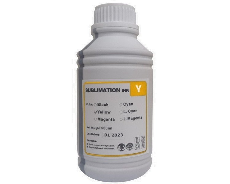 POMO TINTA SUBLIMACION GENERICO EPSON AMARILLO [500ML]