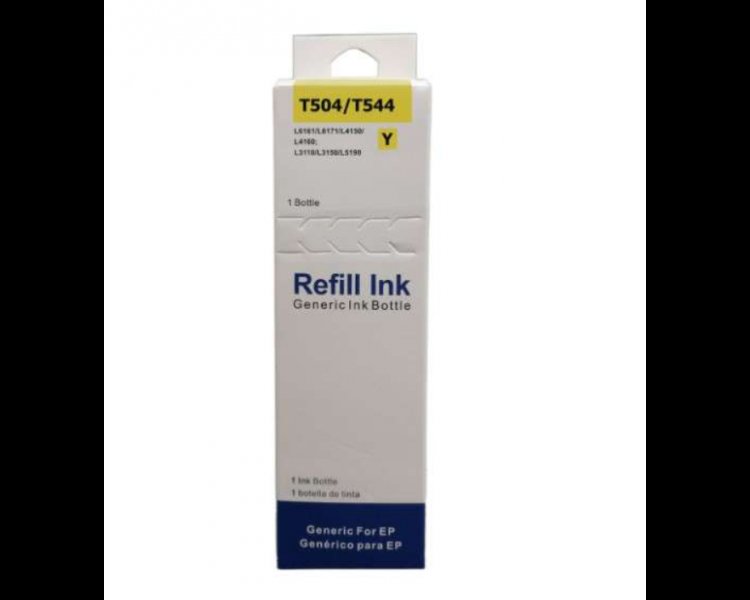 POMO TINTA DYE GENERICO EPSON T504  T544 AMARILLO [70ML] - TPJ
