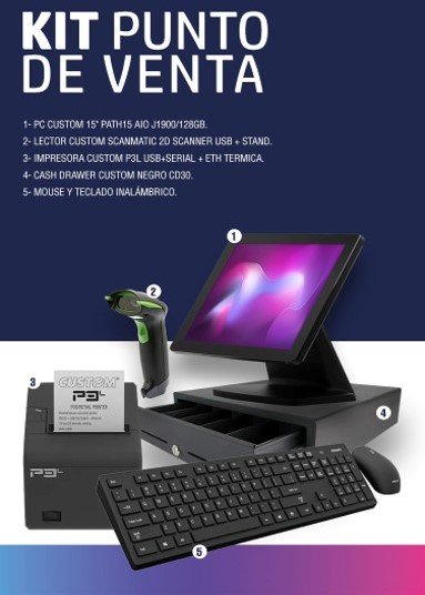 KIT PUNTO DE VENTA (PC-LEC-IMP-CASH-TECL+MOU)