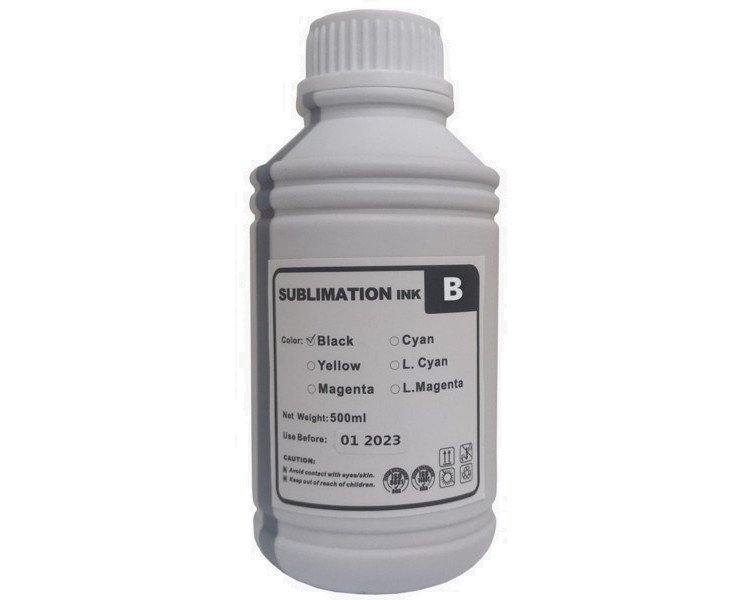 POMO TINTA SUBLIMACION GENERICO EPSON NEGRO [500ML]