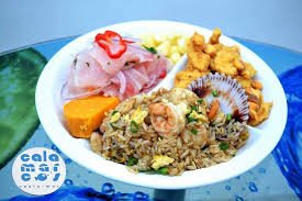 COMBO 6(CEVICHE +CHAUFA DE  MARISCOS +CHICHARRÓN De POTA)