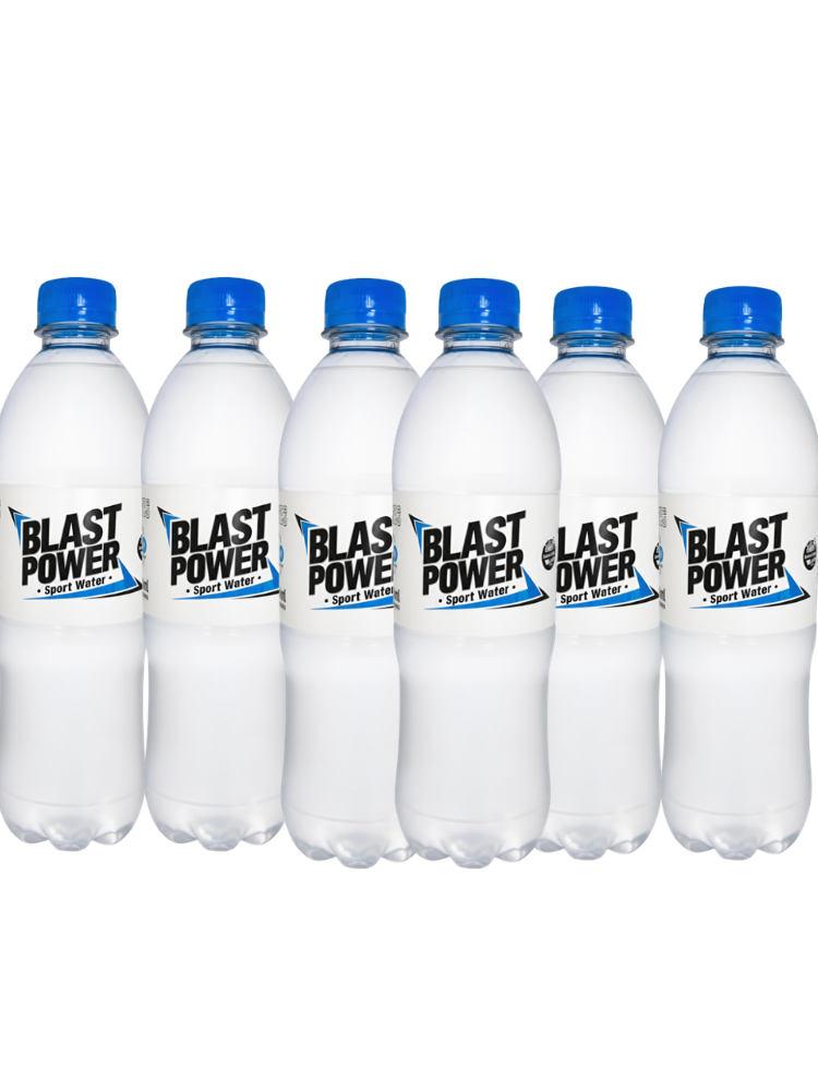 Pack x 6 Unid Agua Blast Power 4 IONES x 600ml botella de plastico Sin Gluten.