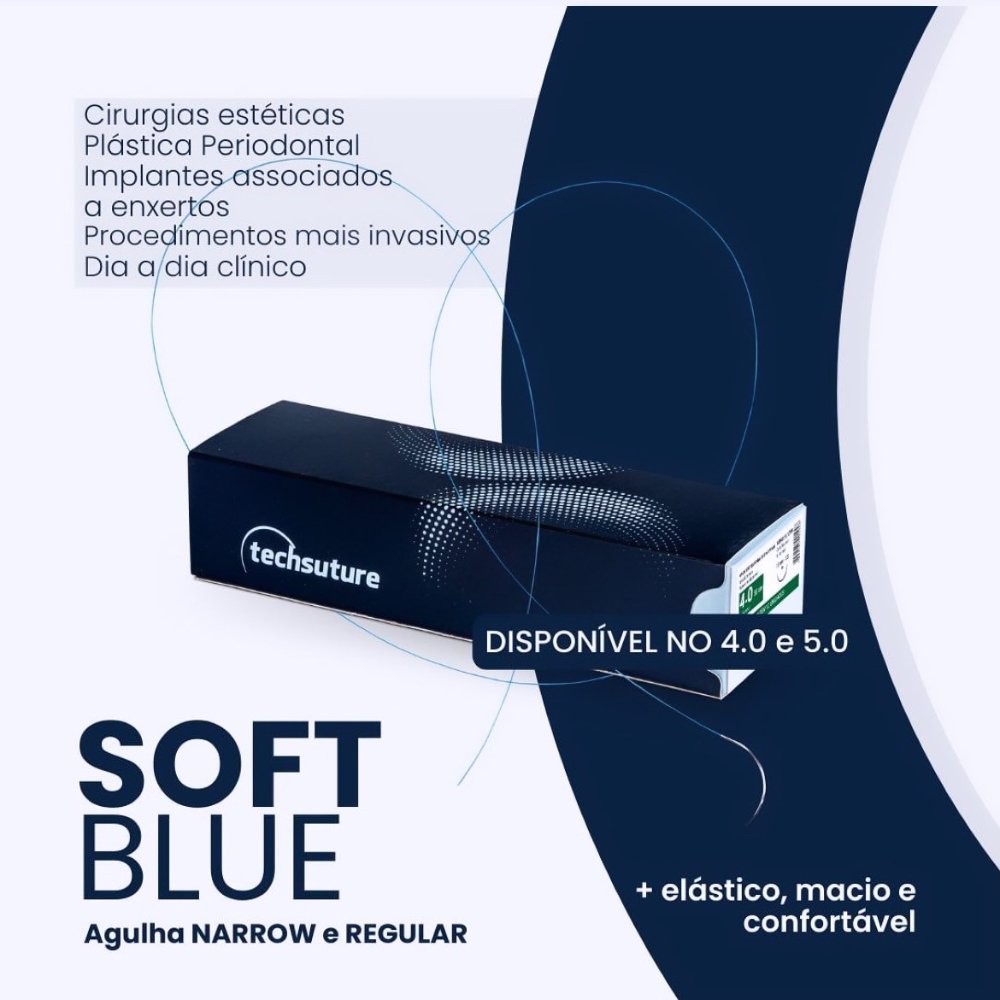 Techsuture - Fios de Sutura- NYLON SOFT BLUE