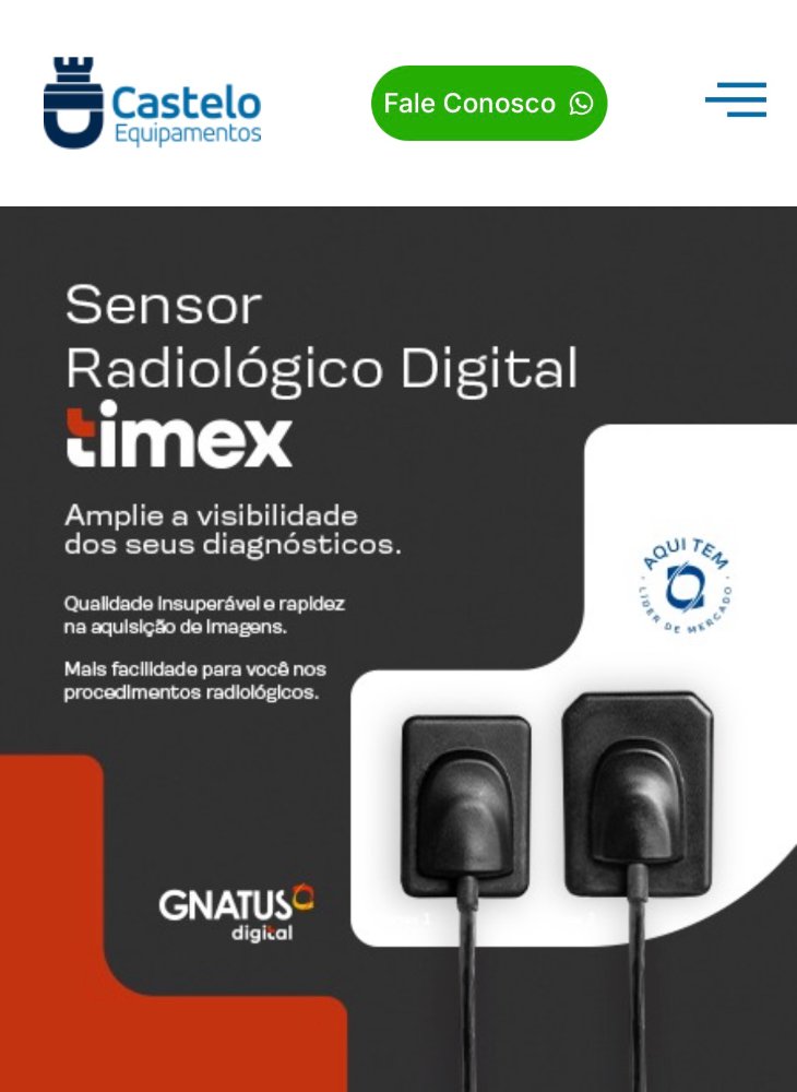 Sensor de Raio X digital TIMEX 2
