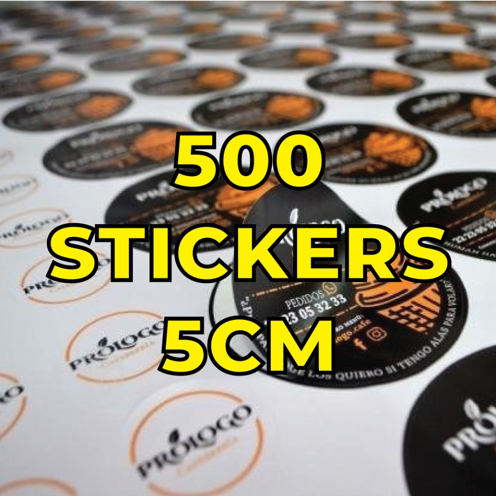 Promo 500 Stickers 5cm