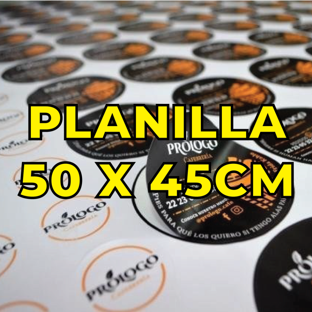 Planilla de Stickers 50x45