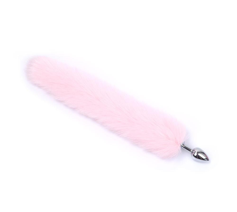 Plug Anal con Cola Cotton Rosada