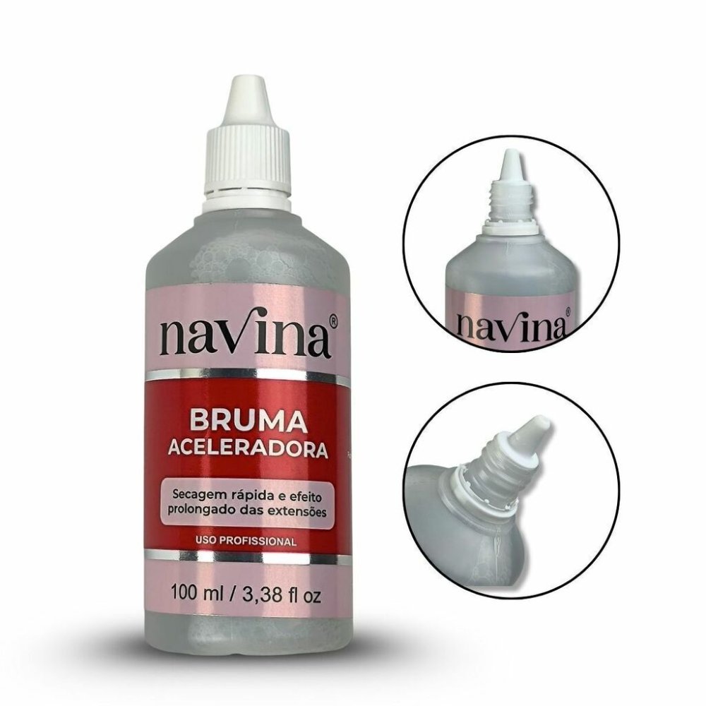 Navina Bruma Aceleradora Extensão De Cílios 100ml Secagem Instantânea Fixação Prolongada Lash Maker Alongamento Cílios Profissional