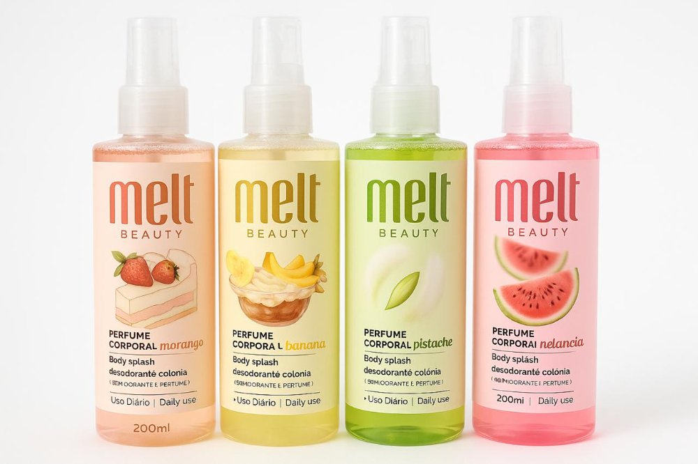 Body Splash Feminino Frutal 200ml Perfume Corporal Desodorante Colônia Aroma Suave Refrescante Longa Duração