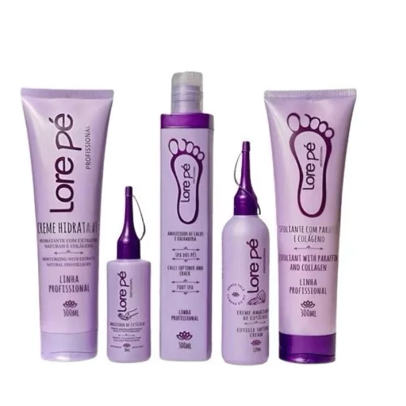Kit Spa Dos Pés Love Feet Completo Esfoliante Hidratante Ureia Amolecedor De Calos Loção Relaxante Pedicure