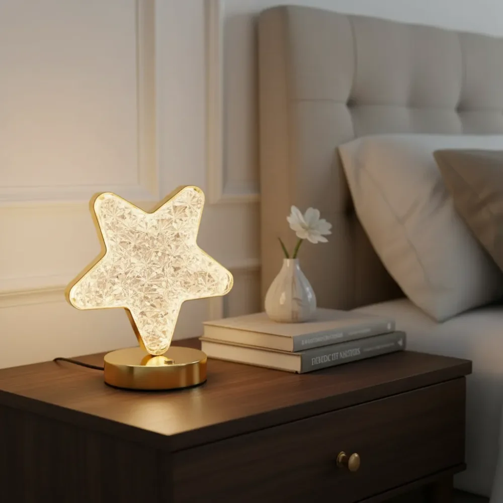 VELADOR DECORATIVO ESTRELLA LUNA