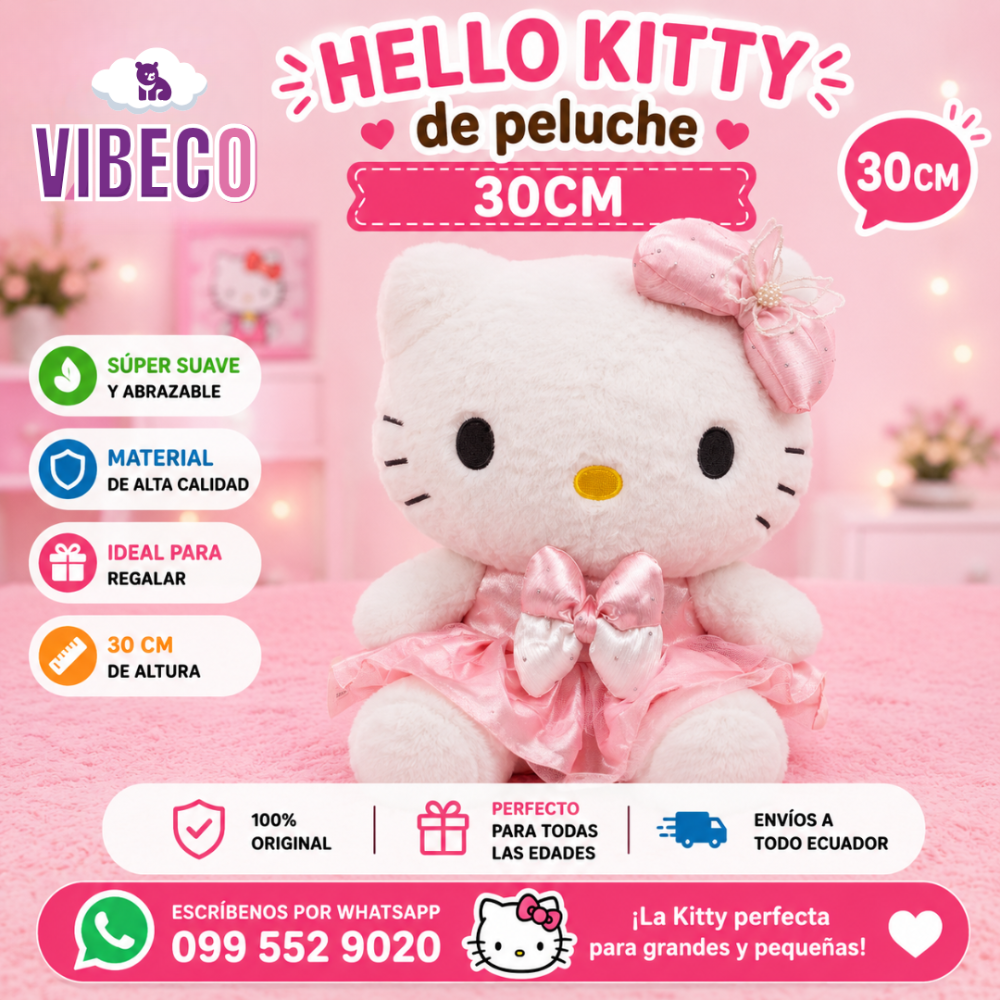 Hello Kitty Lazo Mariposa 30cm